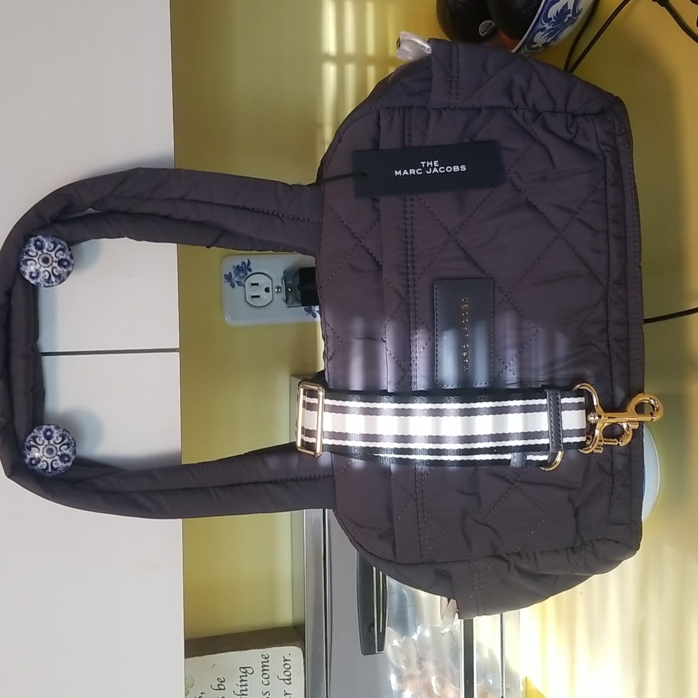 Marc Jacobs nylon bag with guitar strap Dark Grey
